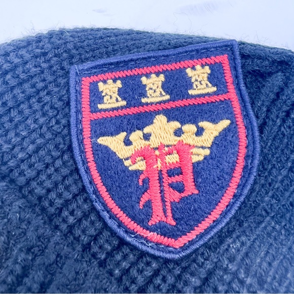 Polo Ralph Lauren BLACK Patched Courage Loyalty Knit Beanie Hat - Picture 11 of 14